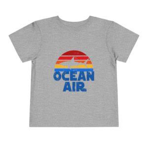 Toddler Tee - 'Ocean Air' Retro Shark Sunset Kids Shirt