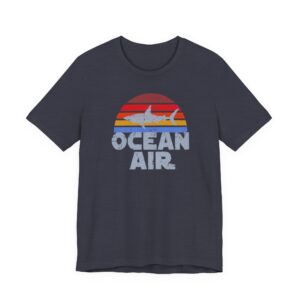 Ocean Air Tee — Vintage Sunset Shark Graphic T-Shirt